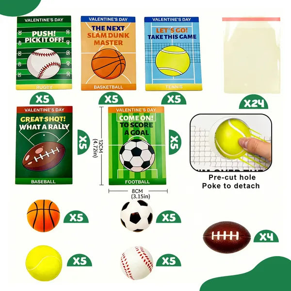 Sports Valentines Cards Gifts For Kids
