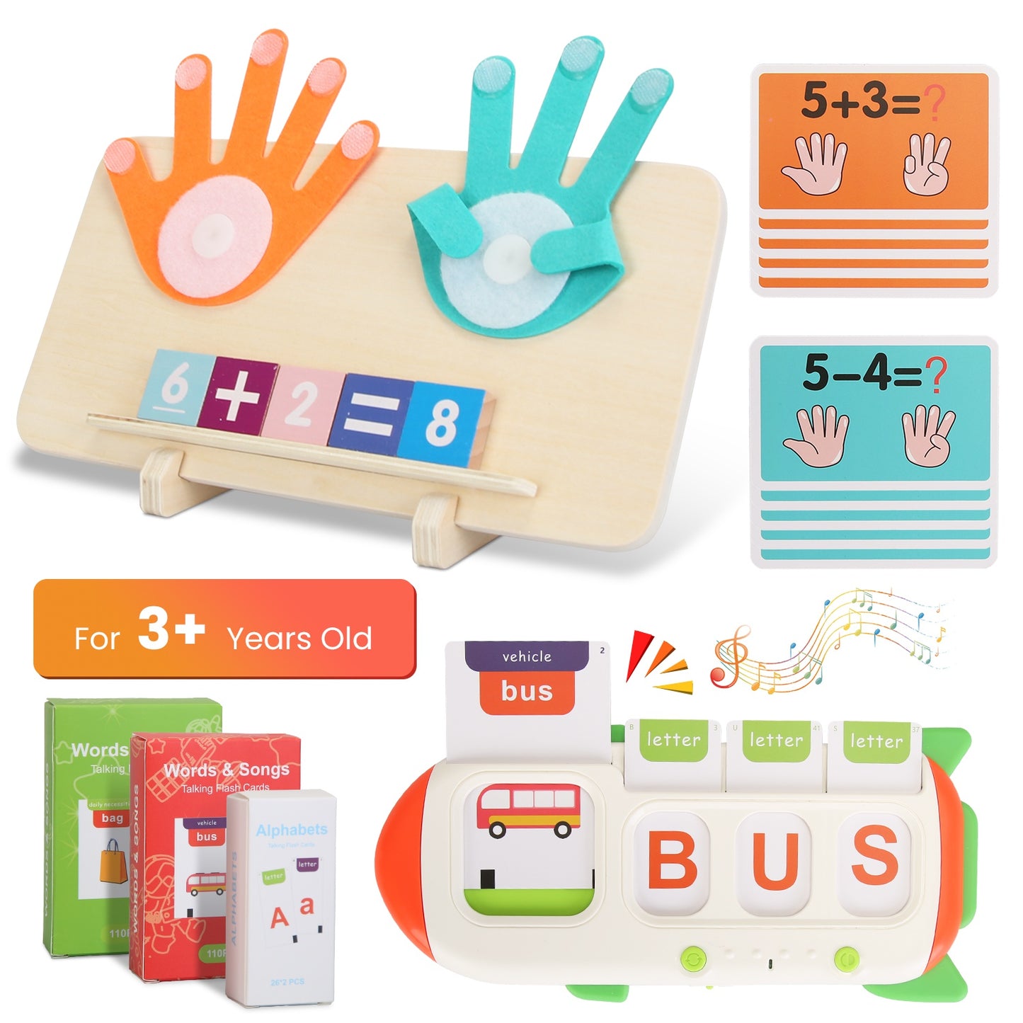 Talking Flash Cards And Finger Counting Math Board