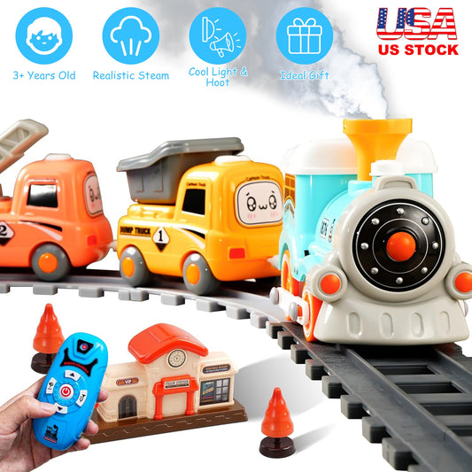 Electric Train Set With Smokes Light Sound