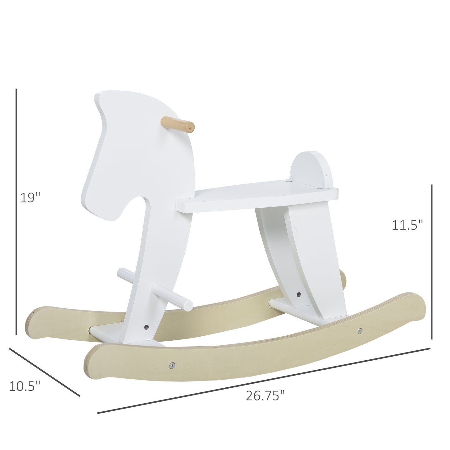 Wooden Rocking Horse Toddler Baby Ride-on
