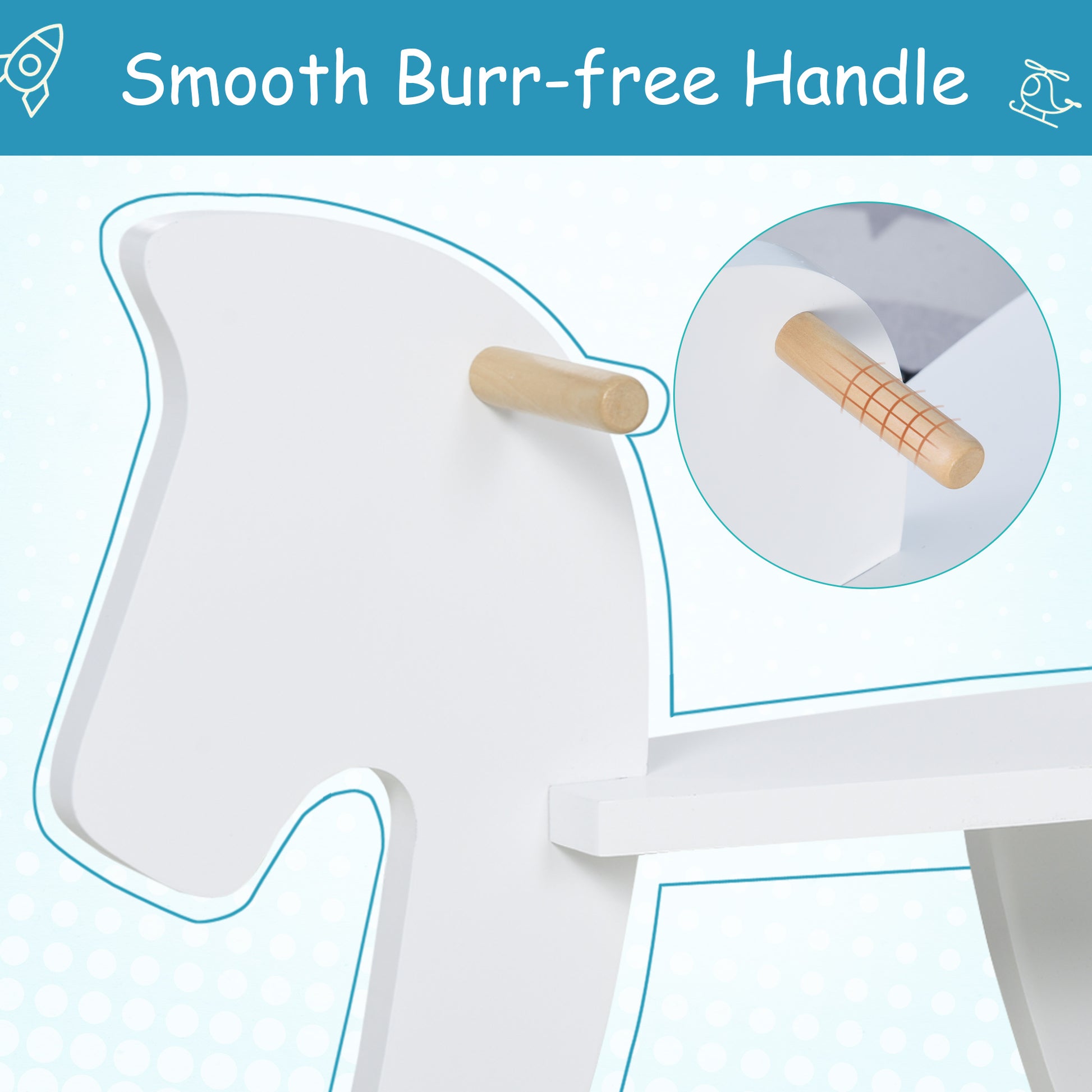 Wooden Rocking Horse Toddler Baby Ride-on