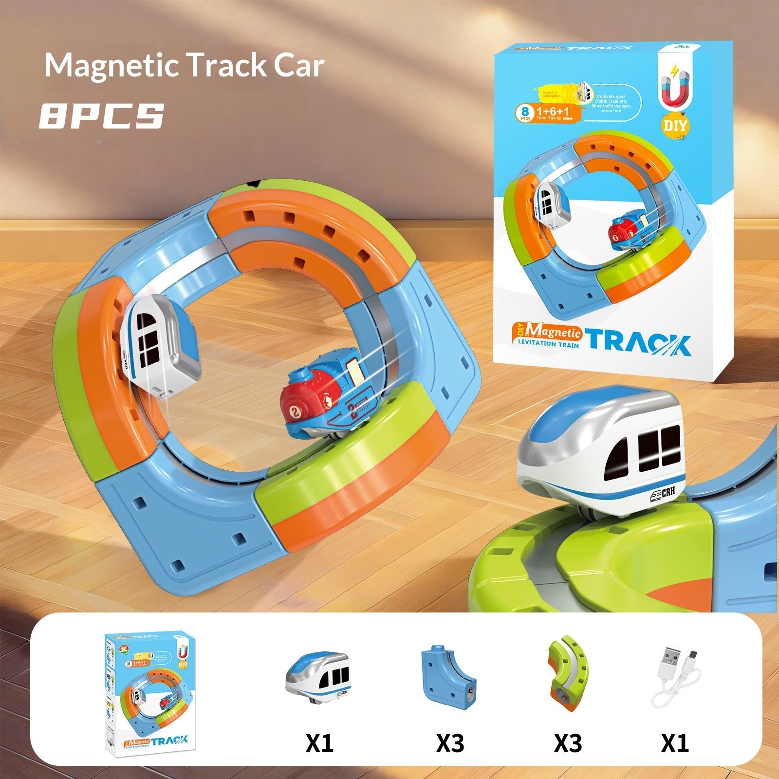 Track Cube Electric Assembled Building Block Toys