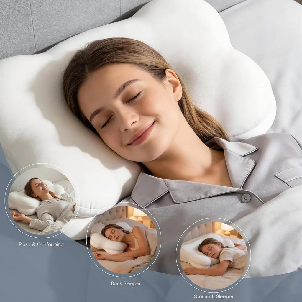 Ergonomic Memory Foam Cervical Support Pillow