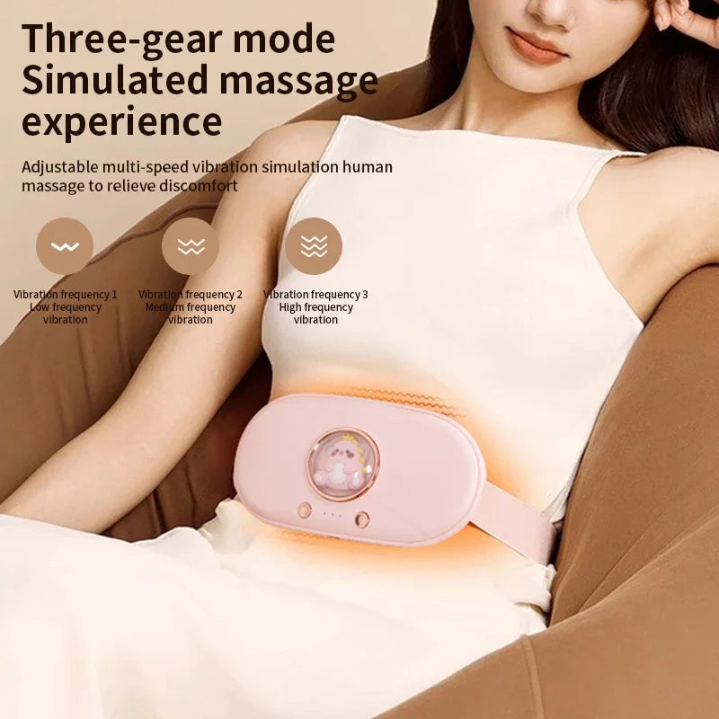 Menstrual Heating Pad Belt with Heat & Vibration Massage