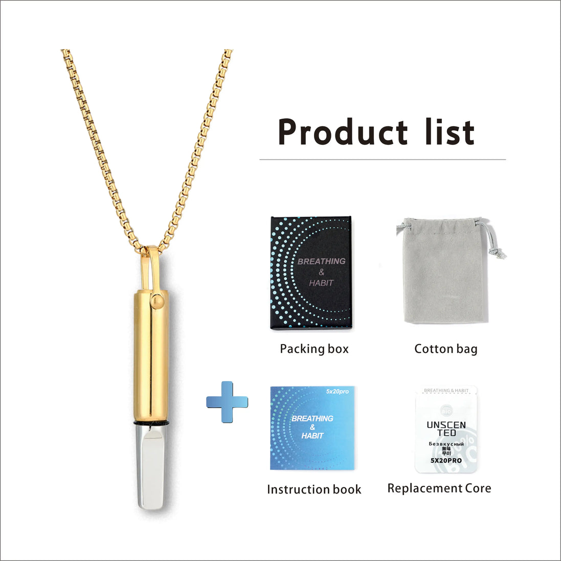 Breathlace Necklace Quit Smoking Anxiety Relief