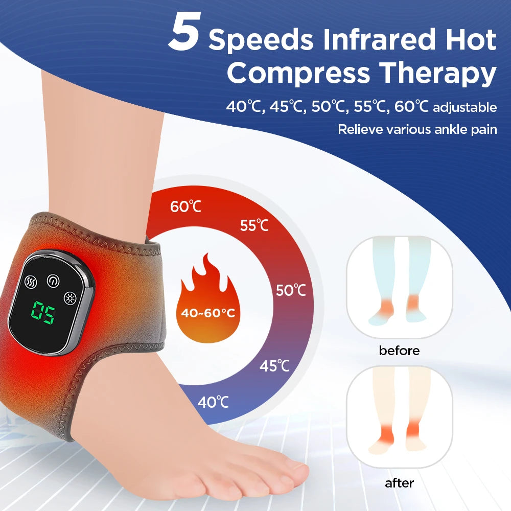 Heated Foot Massager with Vibration & Hot Compress