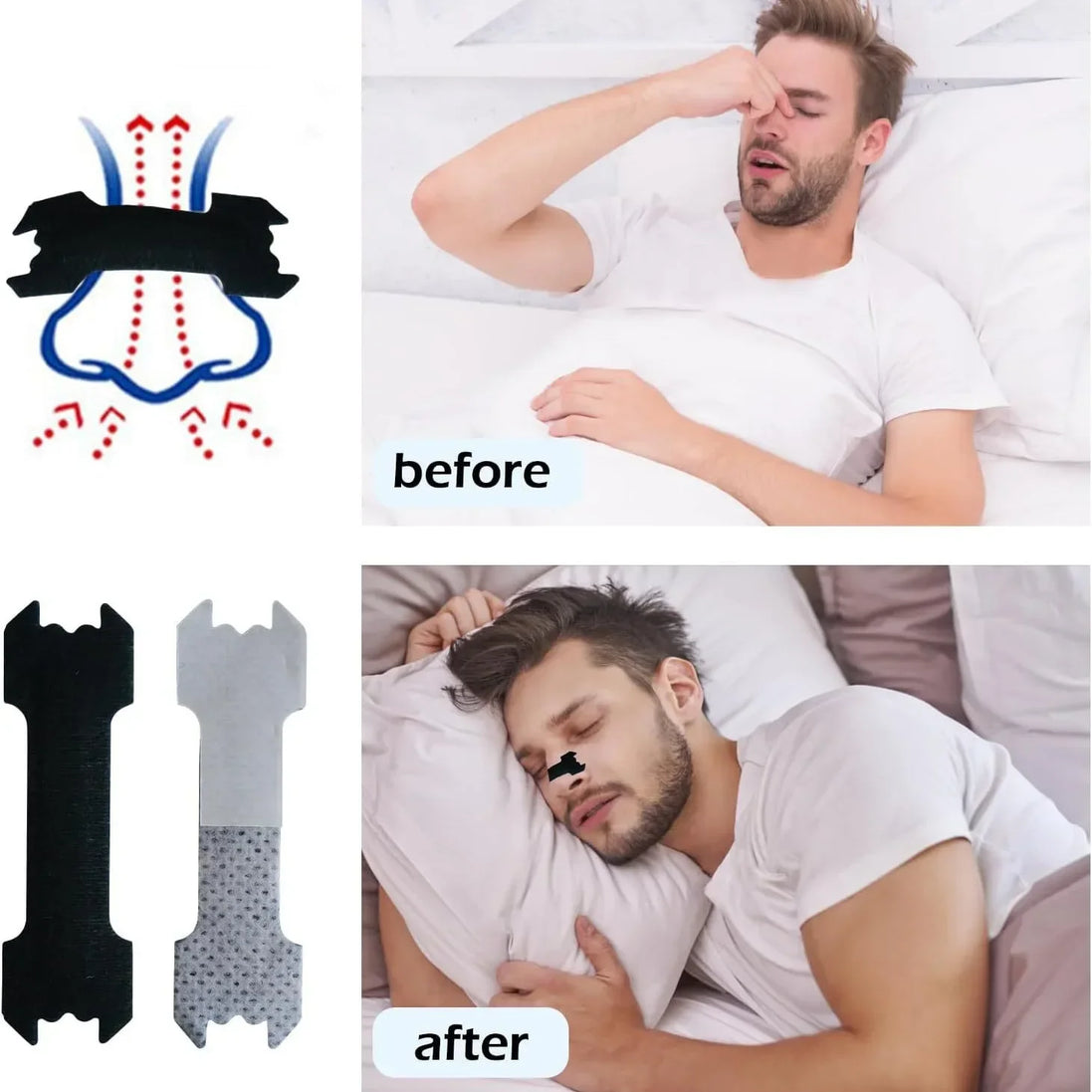 Magnetic Nose Strips Intake Breathing