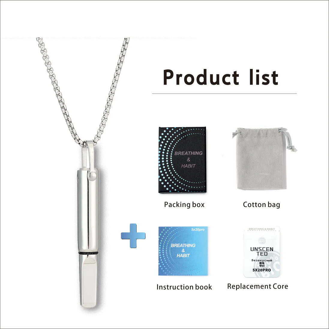 Breathlace Necklace Quit Smoking Anxiety Relief
