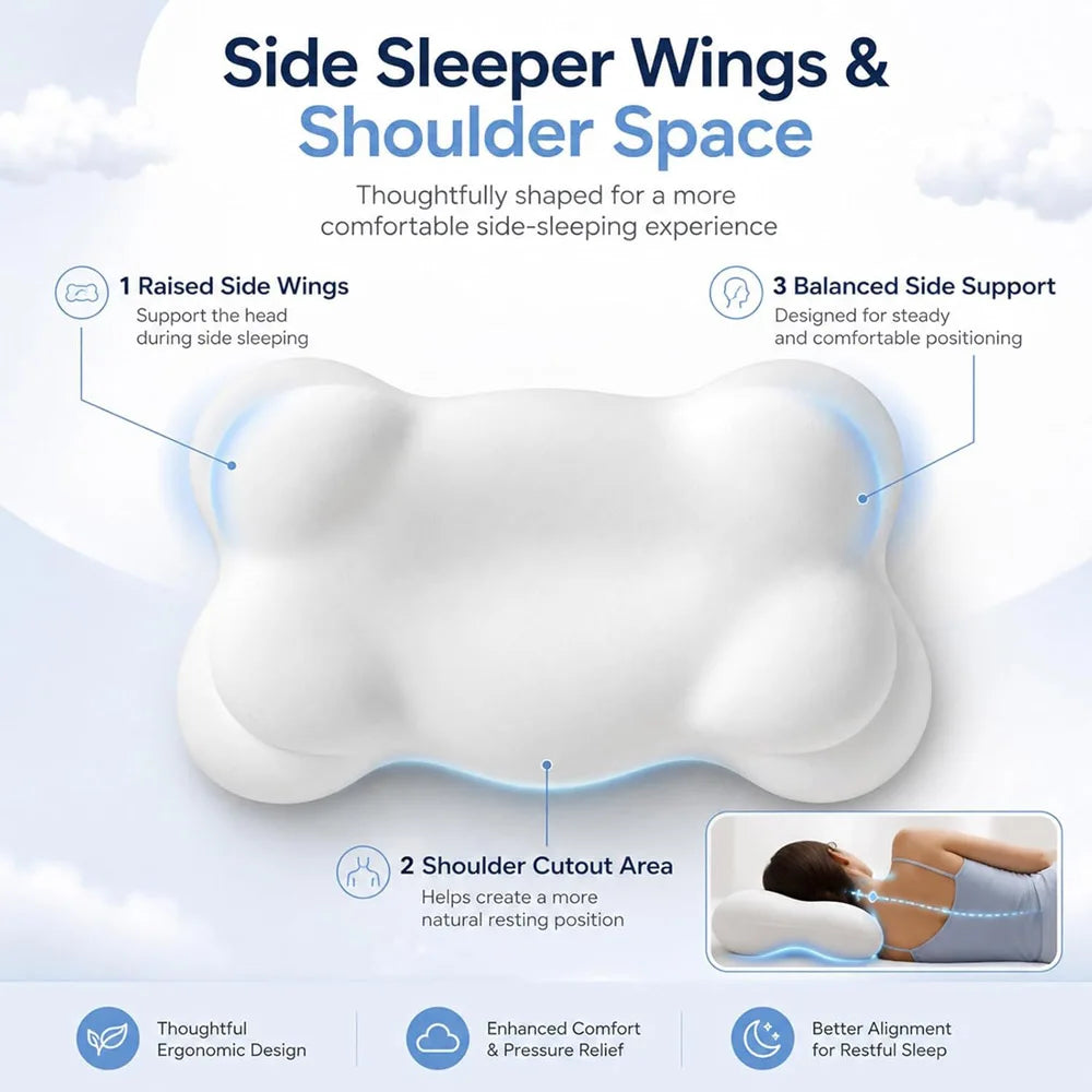 Ergonomic Memory Foam Cervical Support Pillow