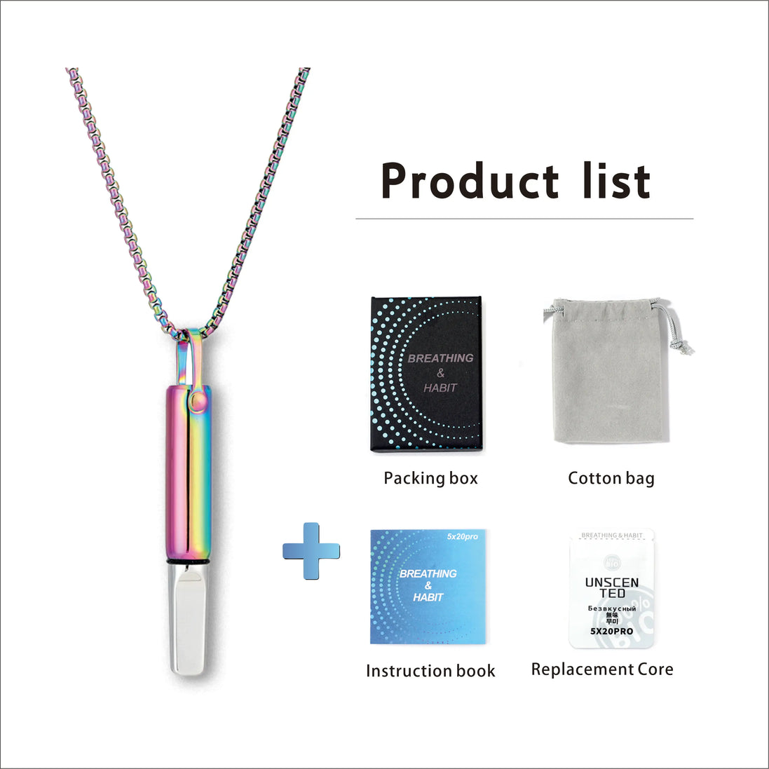 Breathlace Necklace Quit Smoking Anxiety Relief
