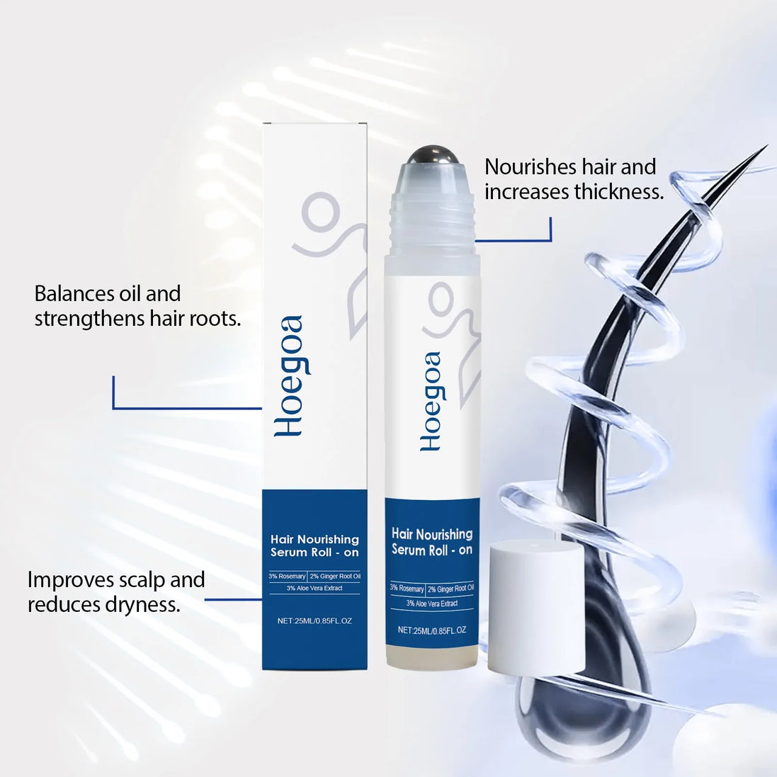 Rosemary Hair Growth Roll on Serum - GleamPrism