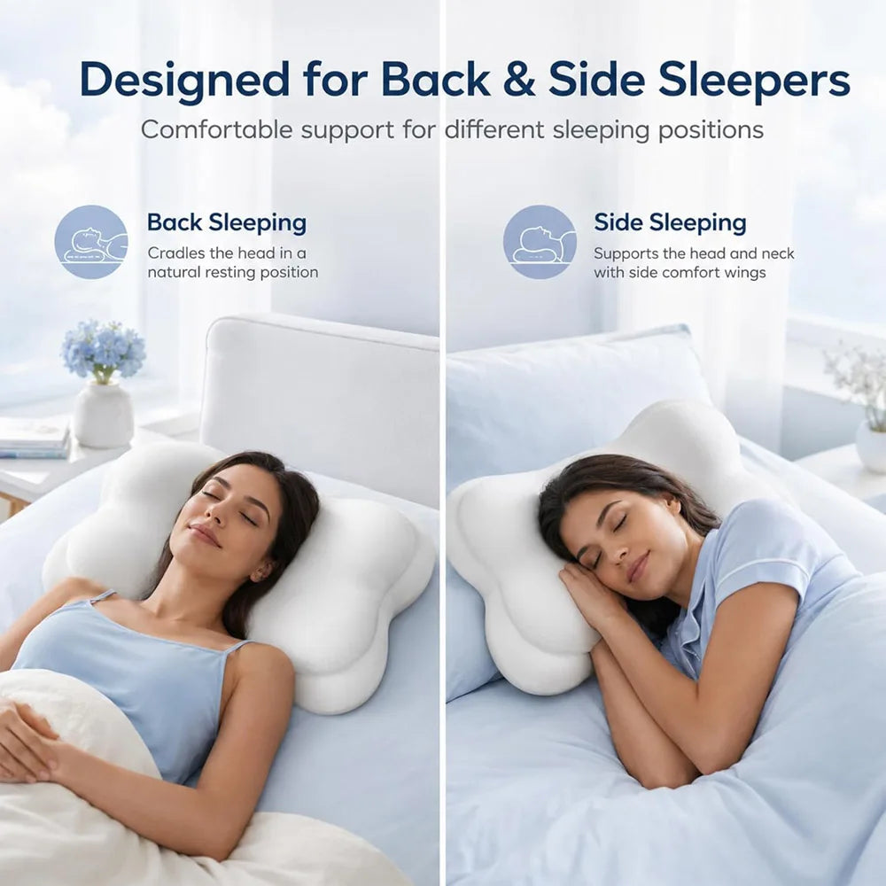 Ergonomic Memory Foam Cervical Support Pillow