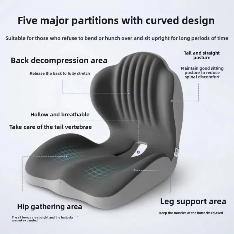 Ergonomic Seat Cushion with Lumbar Support