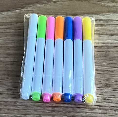 Acrylic LED DIY note board night light with USB base and 7 pens