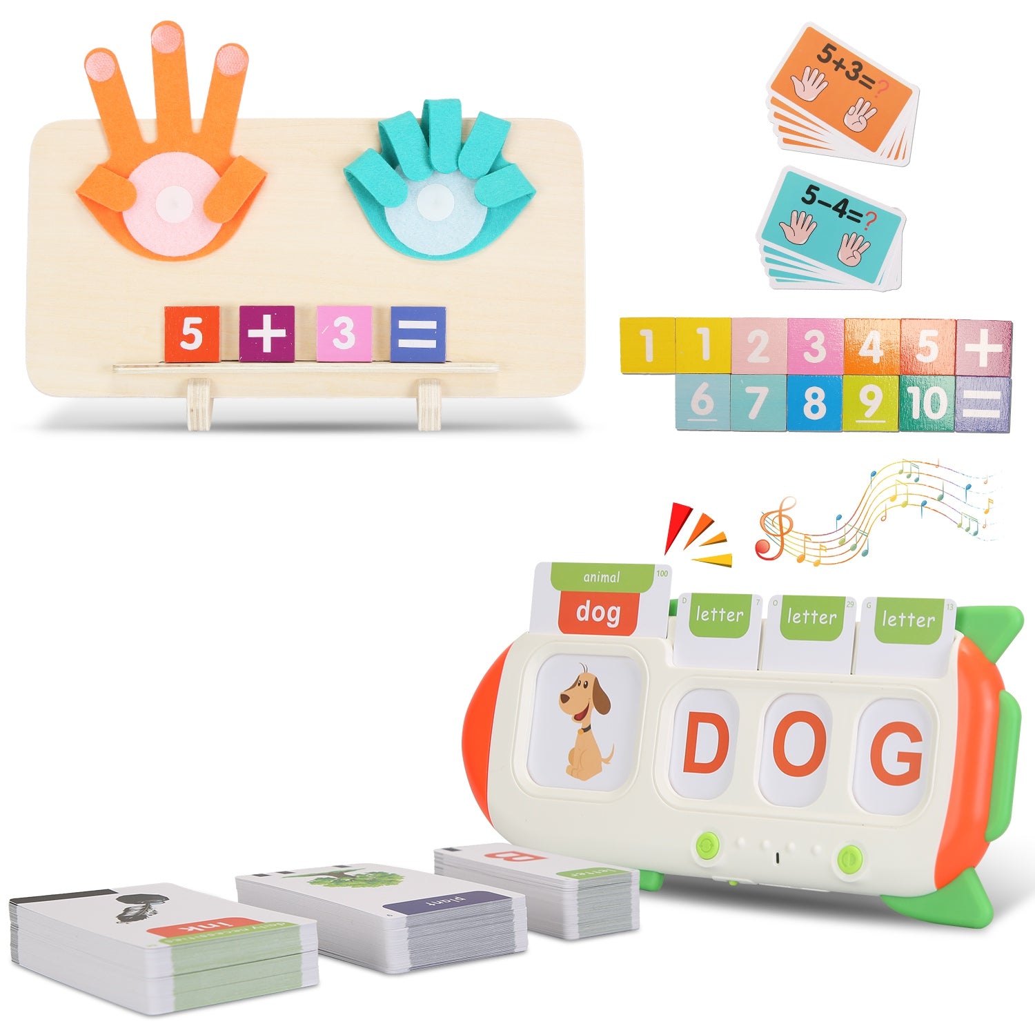 Talking Flash Cards And Finger Counting Math Board